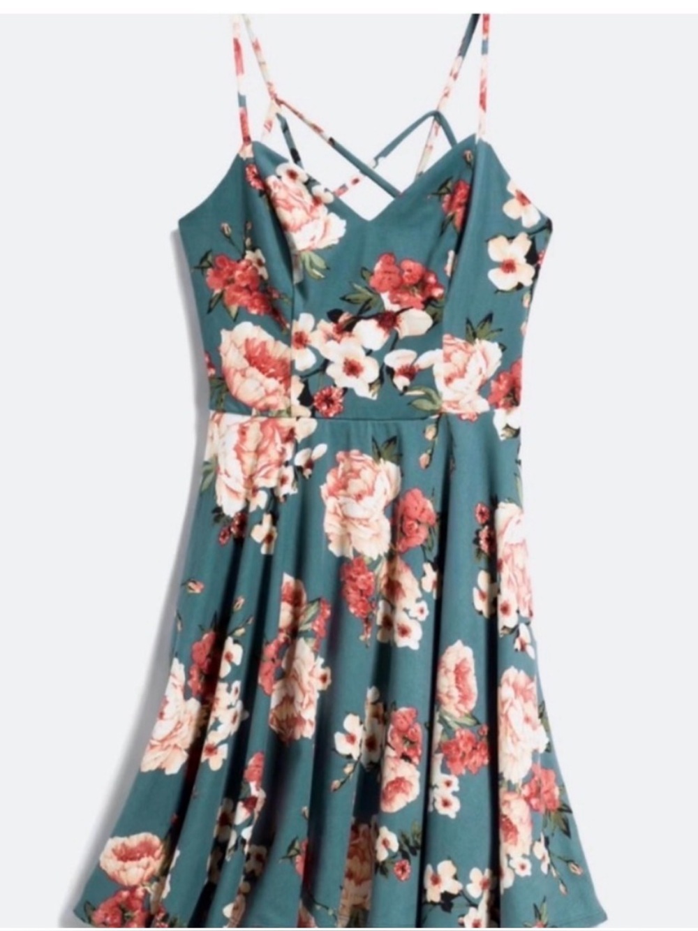 Fortune + Ivy Reign Back Detail Floral Dress NWT Size Large